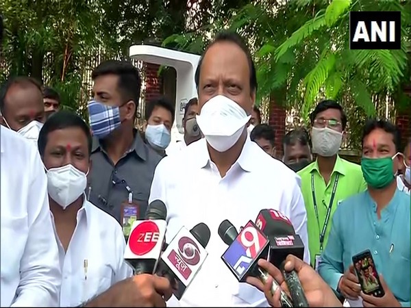 Maharashtra Deputy Chief Minister speaking to reporters in Pune on Saturday [Photo/ANI]