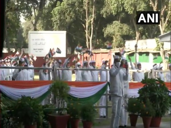 Visuals from Congress' foundation day celebration in Delhi (Photo/ANI)