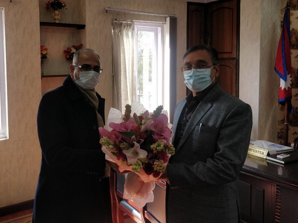 Indian Ambassador to Nepal Vinay Mohan Kwatra with Top Bahadur Rayamajhi. (Photo credit: Twitter/Vinay Mohan Kwatra)