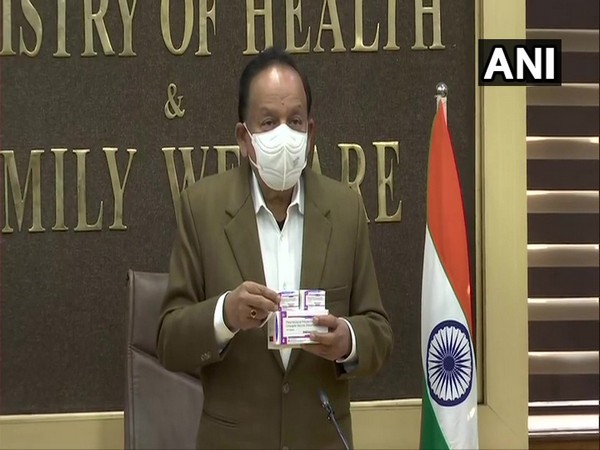 Union Health Minister Dr Harsh Vardhan inaugurates India's first pneumococcal conjugate vaccine (Photo/ANI)