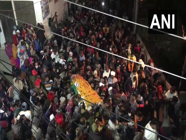 Mortal remains of Havildar Anil Kumar Tomar reaches Meerut (Photo/ANI)