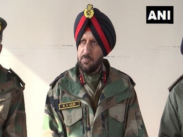 Major General HS Sahi (General officer Commanding Kilo Force) at a press conference. (Photo/ANI)
