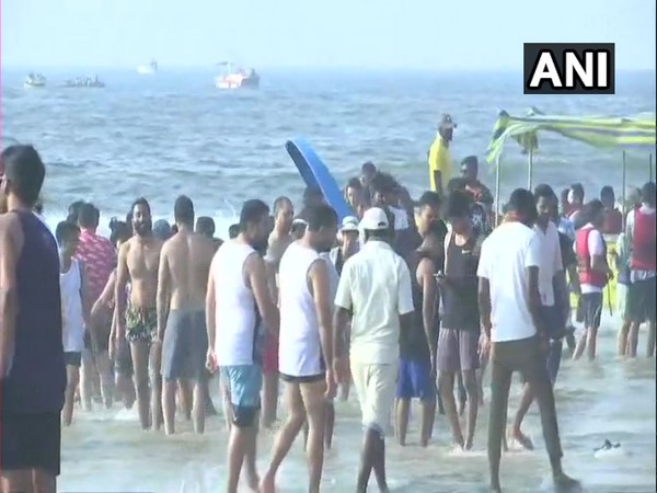 Visuals from the beach in Goa (Photo/ANI)