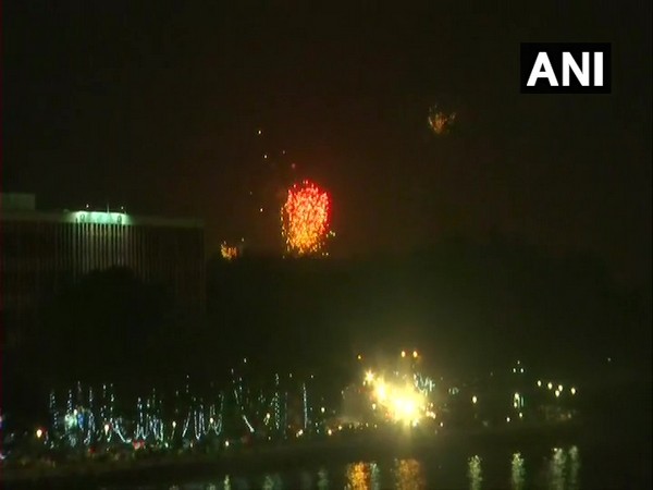 Visuals of firework In Goa