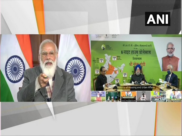 Prime Minister Narendra Modi virtually laid the foundation stone for Light House Projects. (Photo/ANI)