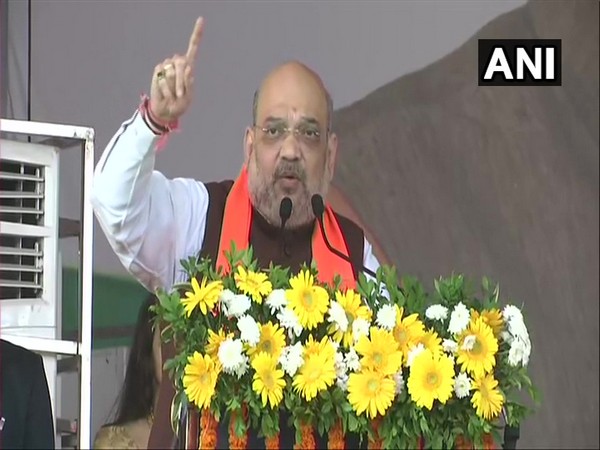 Union Home Minister Amit Shah addressing a public rally in Bagalkot, Karnataka.
