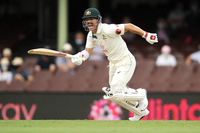 Australia batsman David Warner (Photo/ ICC Twitter)