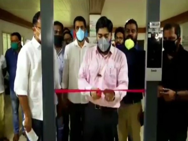 The Walk Through Temperature Scanner being inaugurated in Ernakulam, Kerala. Photo/ANI 