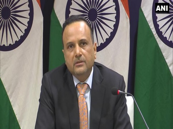 MEA Spokesperson Anurag Srivastava speaking at the virtual press briefing on Thursday. Photo/ANI
