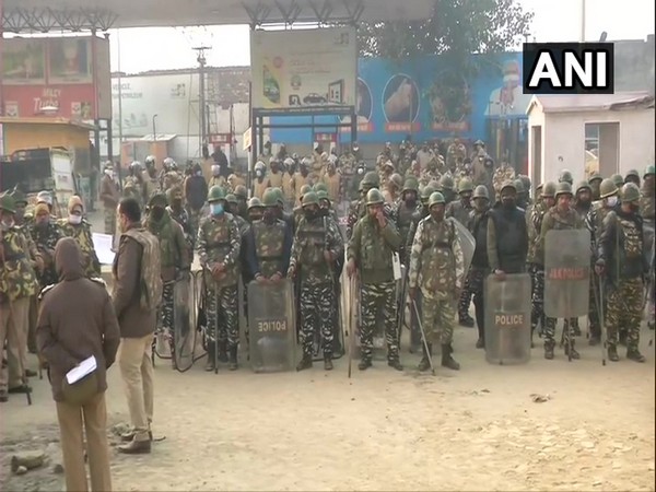 Security increased in the wake of ongoing farmers' protest. [Photo/ANI]