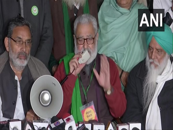 Krantikari Kisan Union leader Darshal Pal speaking to media on Friday. Photo/ANI