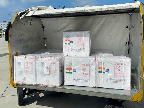 A consignment of Indian COVID-19 vaccines at Maldives (Credit: Dr S Jaishankar/Twitter)
