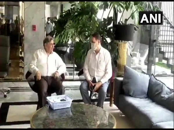 Maharashtra Minister Dilip Walse Patil met SII Chairman and Managing Director Cyrus Poonawalla on Friday. Photo/ANI