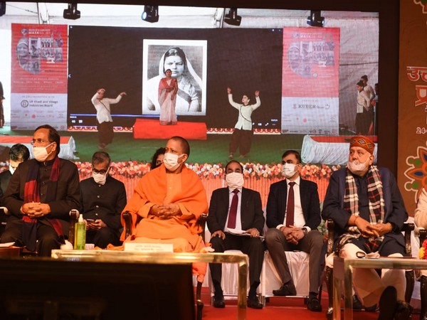 UP CM Yogi Adityanath at 'UP Diwas' ceremony. (Photo/twitterCMO)