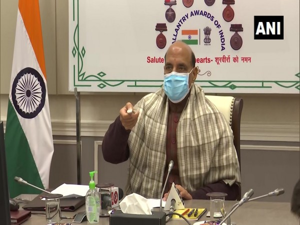 Rajnath Singh launching the revamped gallantry award portal