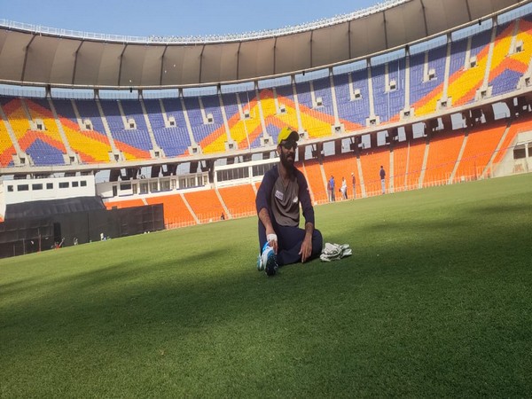Dinesh Karthik at the Motera Stadium (Photo/ Dinesh Karthik Twitter)