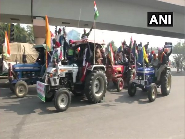 Farmers' tractor rally (Photo/ANI)