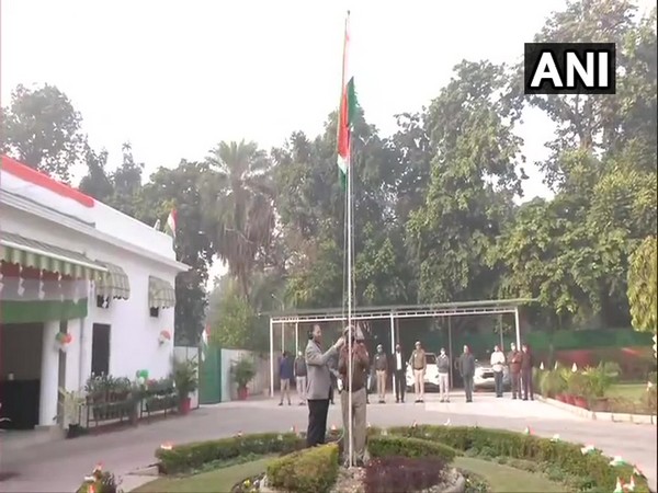 Union Information and Broadcasting Minister Prakash Javadekar on Tuesday unfurled the tricolour at his official residence