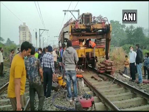 Visuals from Ambernath-Badlapur track. (Photo/ANI)