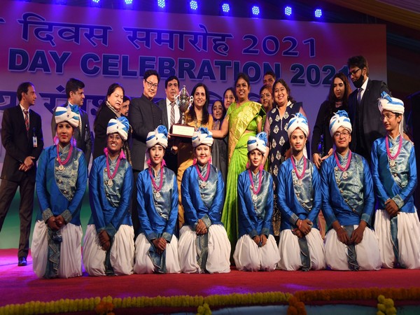 Uttar Pradesh tableau was awarded the first prize, followed by Tripura tableau and Uttarakhand tableau. (Photo/ Kiren Rijiju Twitter) 