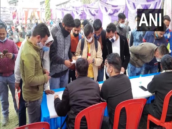 Youth at the job fair in Kathua district. (Photo/ANI)