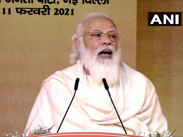 Prime Minister Narendra Modi speaking at the Samarpan Diwas on the occasion of Upadhyay's death anniversary.