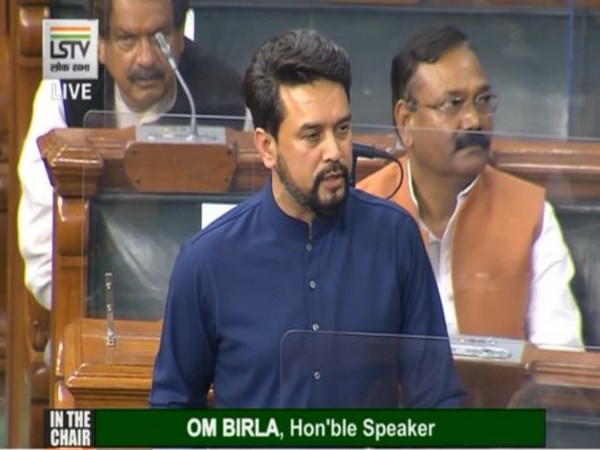 Union Minister Anurag Thakur at Lok Sabha
