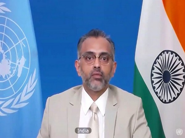 India's Deputy Permanent Representative to UN, K Nagaraj Naidu at a UNSC meeting