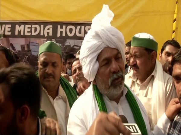 Bharatiya Kisan Union leader Rakesh Tikait speaking to ANI on Sunday, (Photo/ANI)