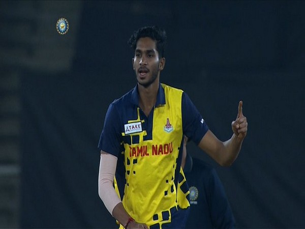 Tamil Nadu's Siddharth in action against Baroda (Photo/ BCCI Domestic Twitter)