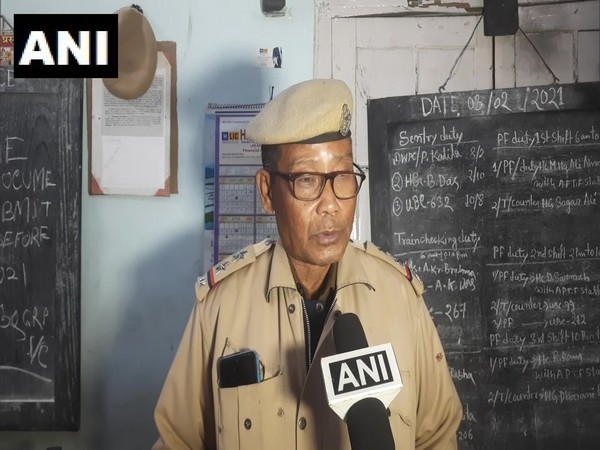Biswajit Rava, Sub-Inspector of the New Bongaigaon GRPF in conversation with ANI. (Photo/ANI)