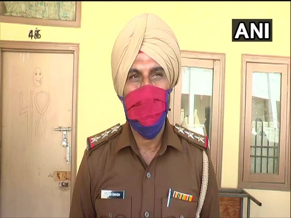 SHO Hamir Singh interacting with ANI on Friday. (Photo/ANI)