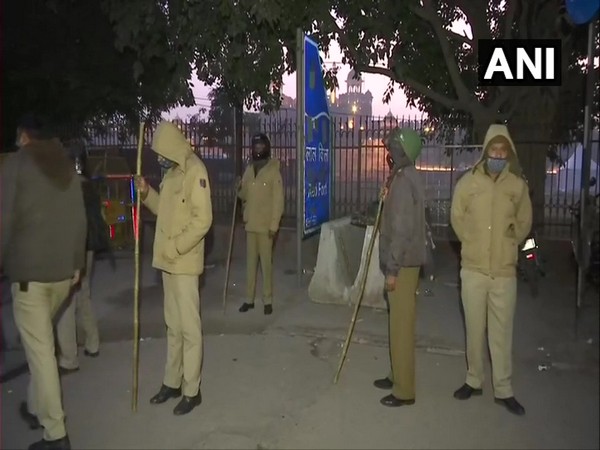 Police personnel deployed at Red Fort on Saturday. (Photo/ANI)