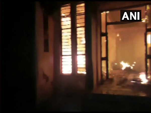 Fire breaks out at MSED office on Sunday. (ANI)