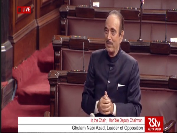 Leader of Opposition Ghulam Nabi Azad in Rajya Sabha