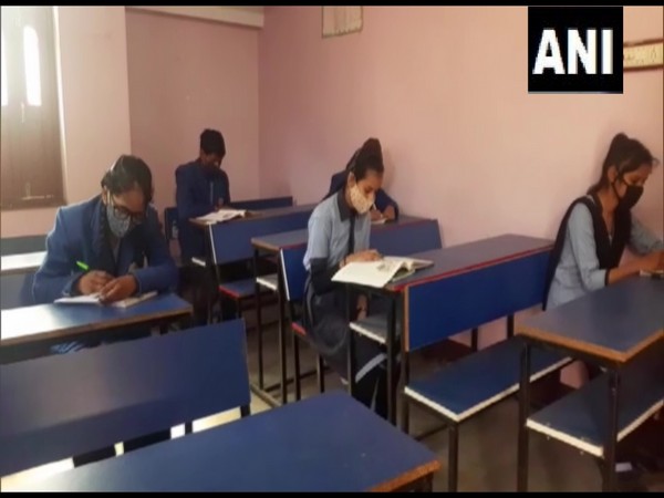 Students attending class at a school in Muzzafarpur. 