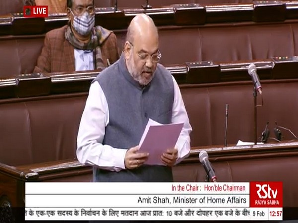 Union Home Minister Amit Shah speaking in Rajya Sabha. (Photo/ANI)