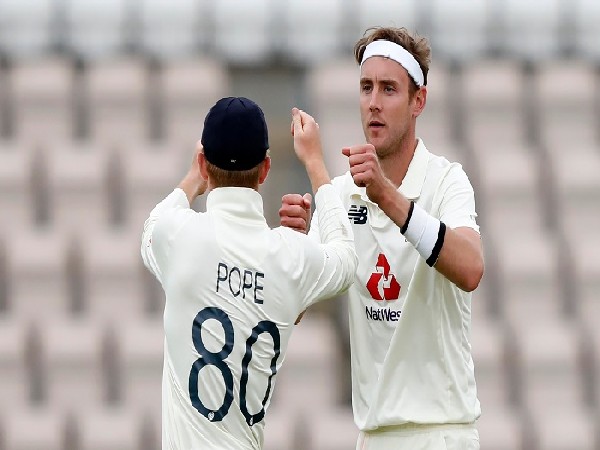 Ollie Pope with Stuart Broad (Image: ICC)