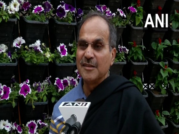 Congress leader Adhir Ranjan Chowdhury speaking to ANI on Sunday. (Photo/ANI)