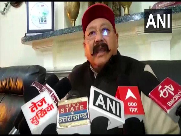 Uttarakhand Irrigation Minister speaking to media on Monday. (Photo/ANI)