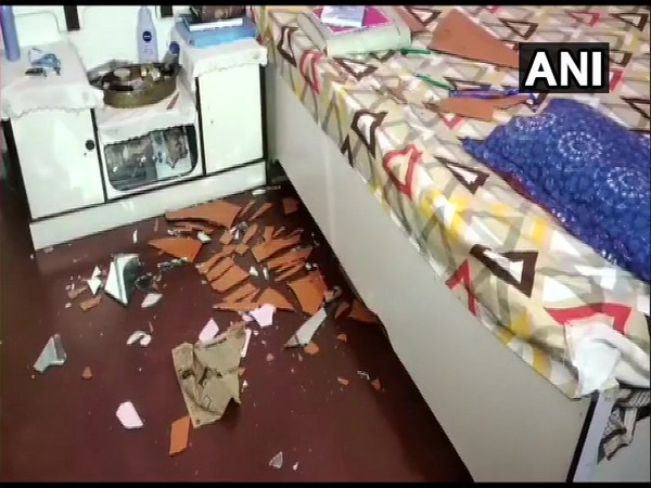 TMC MLA Nihar Ranjan Ghosh's house vandalised (Photo/ANI)