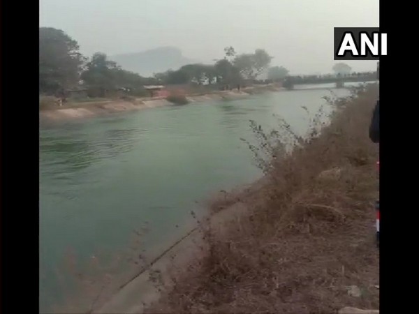 A bus going from Sidhi to Satna, fell in canal on Tuesday. (Photo/ANI)