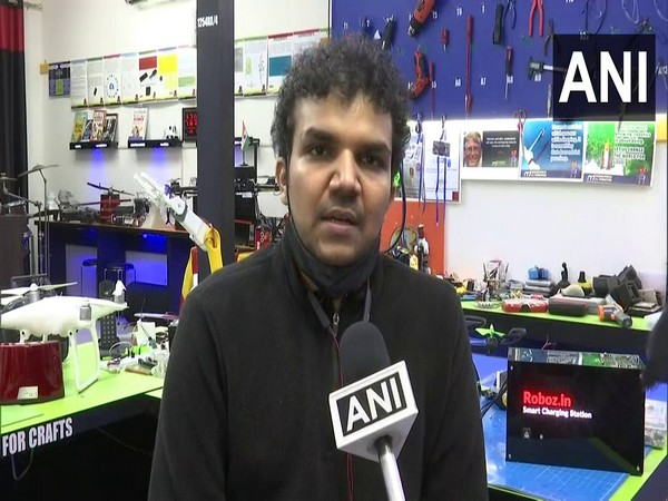 Milind Raj, a robot enthusiast speaking to ANI. (Photo/ANI)