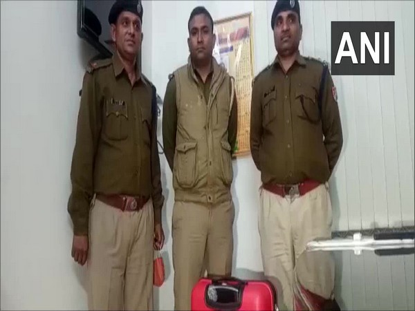 The bag containing cash recovered by the officials