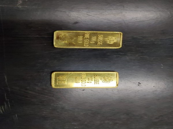 Seized gold biscuits seized at Jaipur airport. 