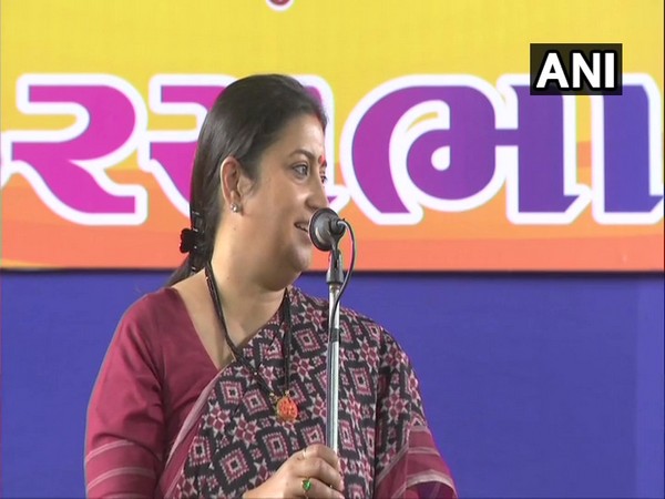 Union Cabinet Minister for Textiles and Women and Child Development, Smriti Irani on Wednesday. (Photo/ANI)