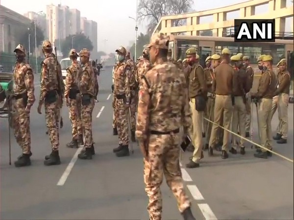 Security beefed up outside UP Assembly ahead of Budget Session. (Photo/ANI)