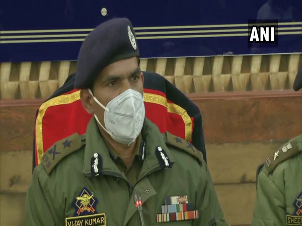 Vijay Kumar, Inspector General of Police, Kashmir (Photo/ANI)