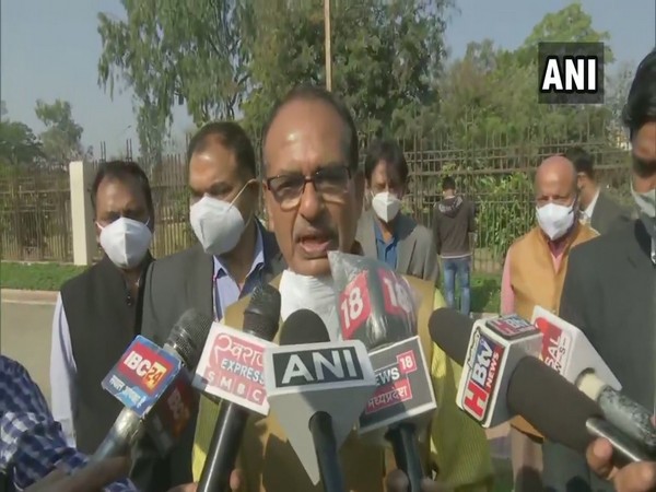 Chief Minister Shivraj Singh Chouhan speaking to media. (Photo/ANI)