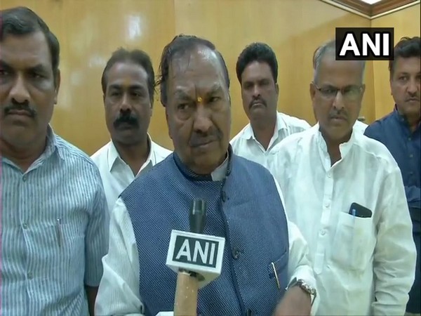 Karnataka Rural Development and Panchayati Raj Minister K. S. Eshwarappa speaks to ANI in Kalaburgi on Saturday.